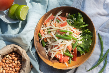 Bright and colorful salad