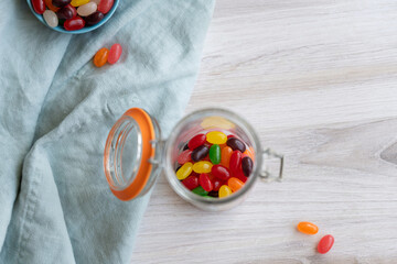 Jelly beans in a car