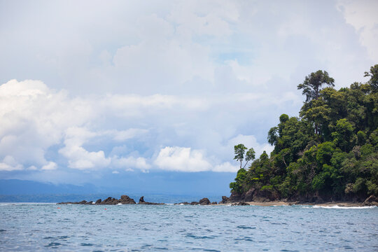 Sea  landscape In Costa Rica showing Cano Island Biological Reserve
