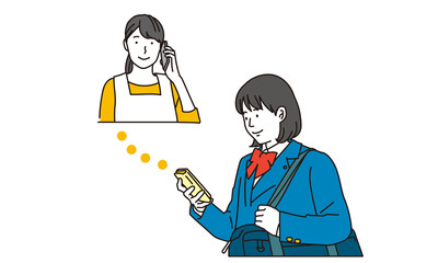 スマートフォンデビューをするアジア人の学生