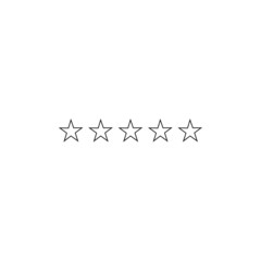 five star rating illustration on white background