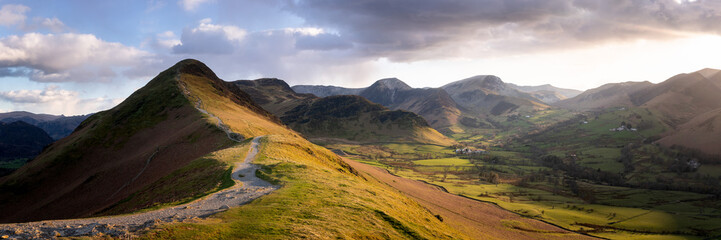 Catbells Hiking trail in the Lake District England