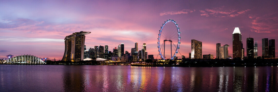 Singapore Skyline at Sunset