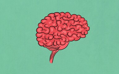Human brain digital illustration