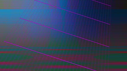 Abstract glitch art grid background image.