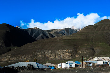 Ancient settlement in the mountains, Xinaliq, Azerbaijan