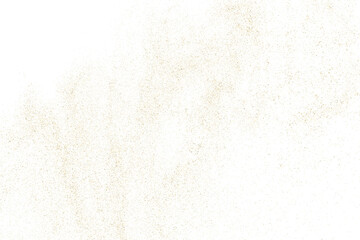 Gold Glitter Texture Isolated on White. Amber Particles Color. Celebratory Background. Golden Explosion of Confetti. Design Element. Digitally Generated Image. Vector Illustration, EPS 10.