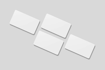 Stack blank business card for mockup. 3D Render.
