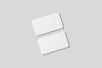Stack blank business card for mockup. 3D Render.