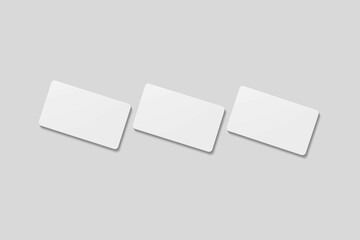 Stack blank business card for mockup. 3D Render.