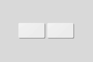 Stack blank business card for mockup. 3D Render.