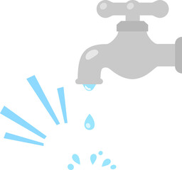 蛇口から落ちる水滴