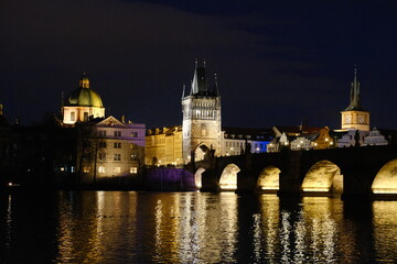 Fototapeta na wymiar Moldava river, city of Prague