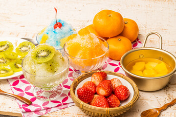 かき氷　Shaved ice that Asian foods