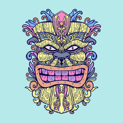 Mayan statue illustration