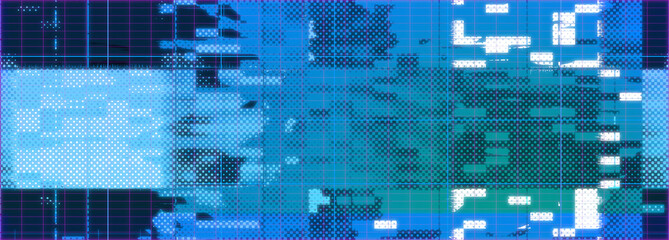 Abstract glitch art background image.