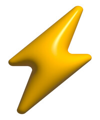 thunder icon 3D, flash sale symbol