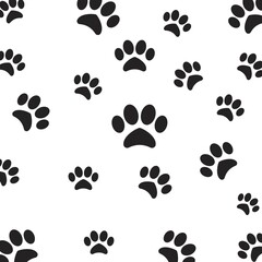 Fototapeta na wymiar dog footprints logo background