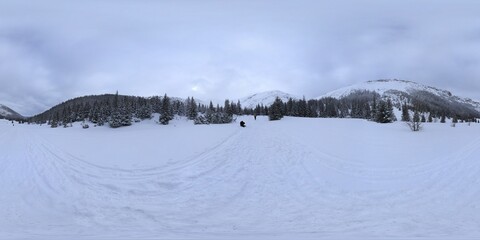 Winter in the European Mountains HDRI Panorama