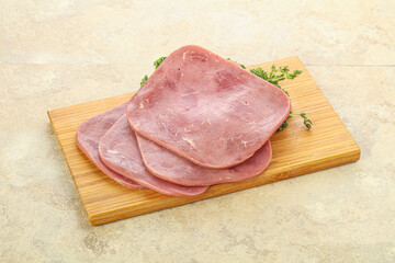 Sliced Beef Ham over board