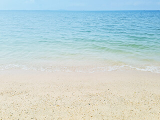Beautiful tropical beach natural scenery on a sunny day. sea beach area