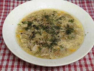 vegetable soup in a bowl