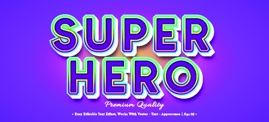 Fototapeta na wymiar Super hero editable text effect