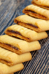 wheat cookies with fruit jam as a filling