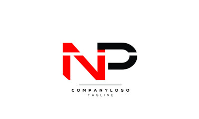  Alphabet letters Initials logo NP © shahzad