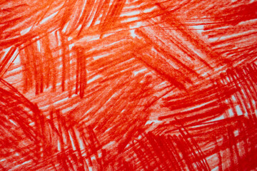 Bright red pencil background. The basis for your design. 