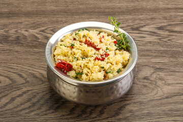 Vegetarian uisine - couscous with vegetables