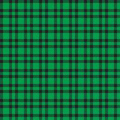Plaid check pattern in green color. Seamless fabric texture. Tartan textile print.