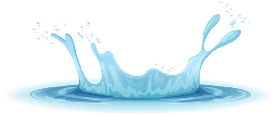 A water splash on white background