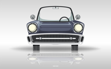 Classic car on white background
