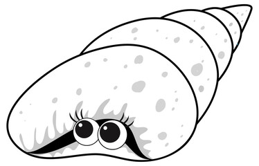 Black and white doodle character