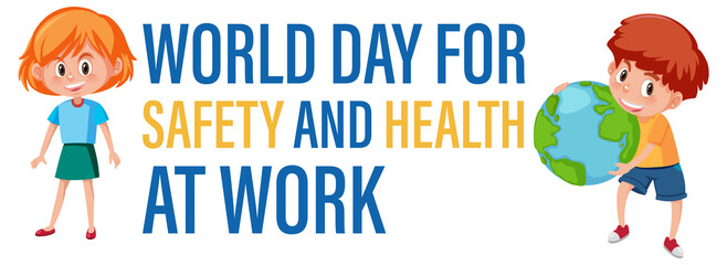 World day for safety and health at work logo design