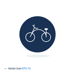 Bike icon on white background, Bicycle Icon