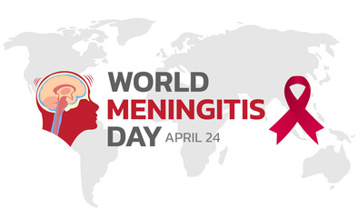 Vector illustration on the theme of World Meningitis Day observed on April 24th every year.