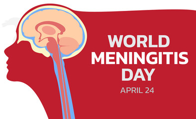 Vector illustration on the theme of World Meningitis Day observed on April 24th every year.