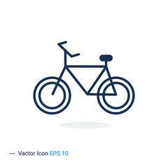Bike icon on white background, Bicycle Icon