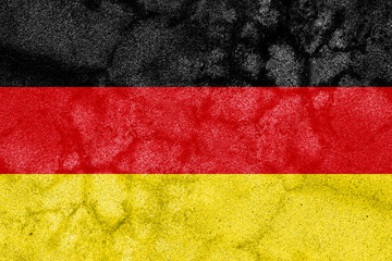 Germany flag on distressed old concrete wall