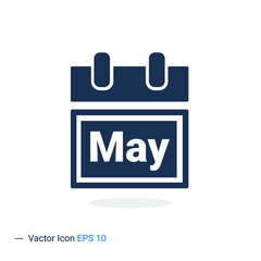 May calendar icon illustration