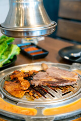grilled meat in Korean style or Korean BBQ