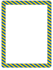 frame made of stripes of Ukrainian flag