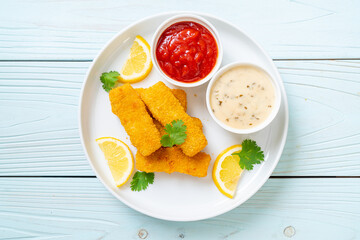fried fish finger stick or french fries fish