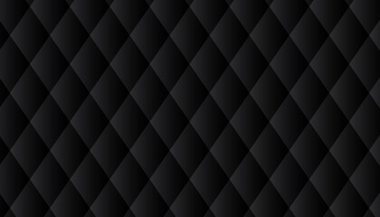 Abstract black square pattern background with smooth gradient radial blur. Modern luxury diamond shape template wallpaper. 