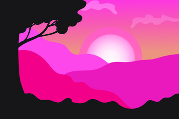 silhouette of a mountain