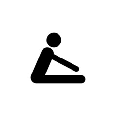 person sitting icon illustration design