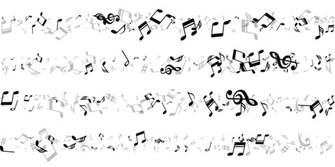 Musical note icons vector wallpaper. Audio