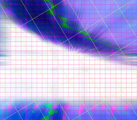 Abstract glitch art grid background image.